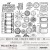 Ozdobne kalki zestaw 21x29,7 cm Clocks Labels CC-MM-ZK-11 Craft O'Clock