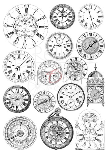 Ozdobne kalki zestaw 21x29,7 cm Clocks Labels CC-MM-ZK-11 Craft O'Clock