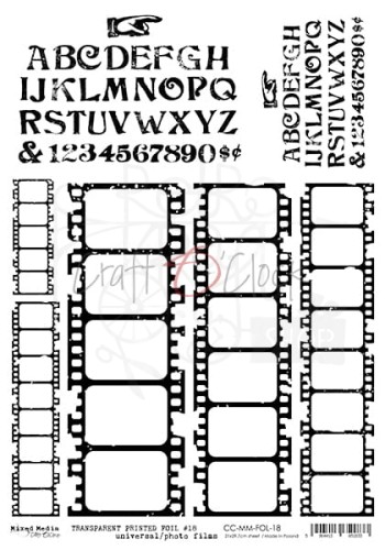 Folia Transparentna A4 Klisza alfabet CC-MM-FOL-18 Craft O'Clock