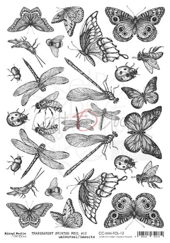 Folia Transparentna A4 Ważki i motyle CC-MM-FOL-12 Craft O'Clock