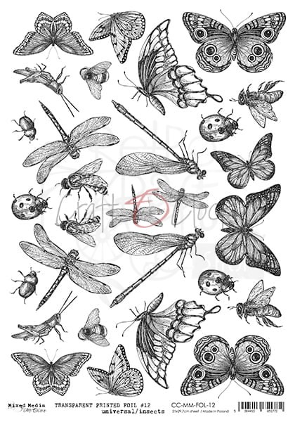 Folia Transparentna A4 Ważki i motyle CC-MM-FOL-12 Craft O'Clock