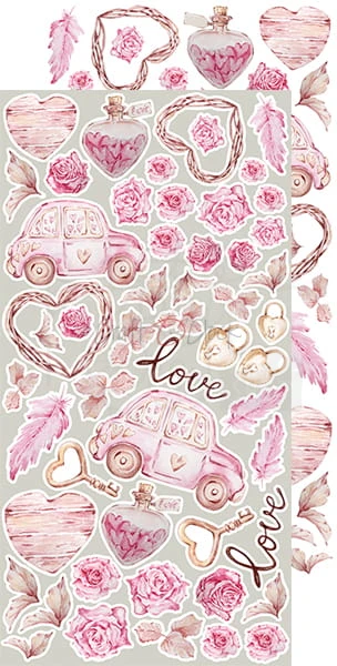 Zestaw dodatkow do wycięcia 08 15,5x30,5cm Charming extras - In Love CC-DOD-CHE-08 Craft O'Clock