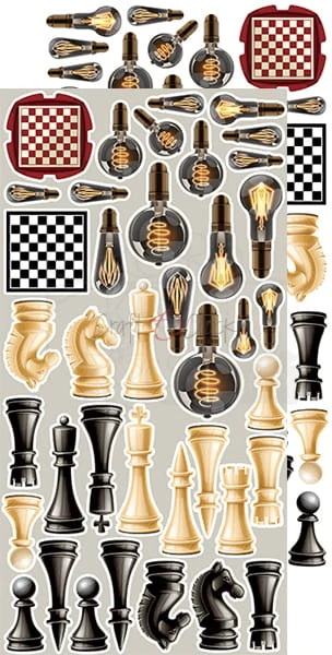 Zestaw dodatkow do wycięcia 05 15,5x30,5cm Charming extras - Men's World CC-DOD-CHE-05 Craft O'Clock