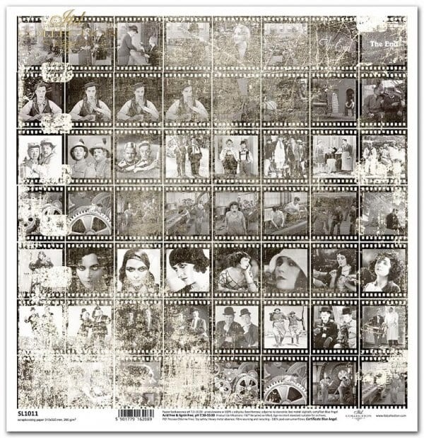 Papier 30x30 Magia kina klatki filmowe SL1011 ITD Collection