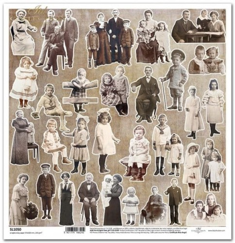 Papier 30x30 Ulotne chwile postacie stare zdjęcia SL1050 ITD Collection