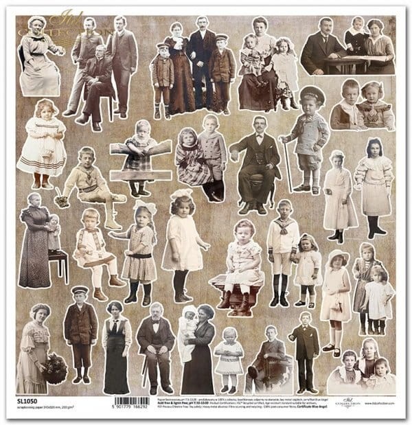 Papier 30x30 Ulotne chwile postacie stare zdjęcia SL1050 ITD Collection