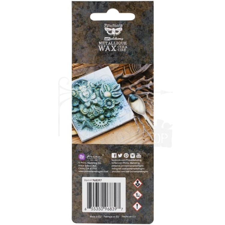 Wosk metaliczny 20ml Emerald Art Alchemy Metallique Wax Finnabair 968397 Prima