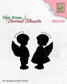 Stempel akrylowy Dwa aniołki CSIL008 Nellie's Choice