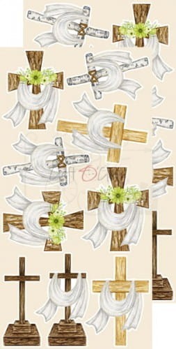 Zestaw dodatków do wycięcia 03 15,5x30,5cm Charming extras - Komunia Święta CC-DOD-CHE-03 Craft O'Clock