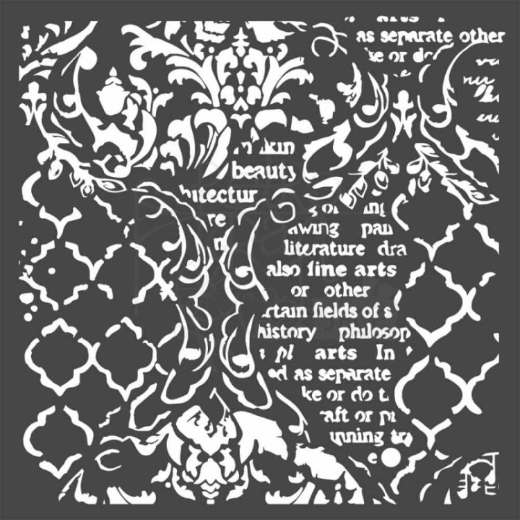 Maska szablon 18x18cm tapeta muzyka i pismo KSTDQ35 Stamperia