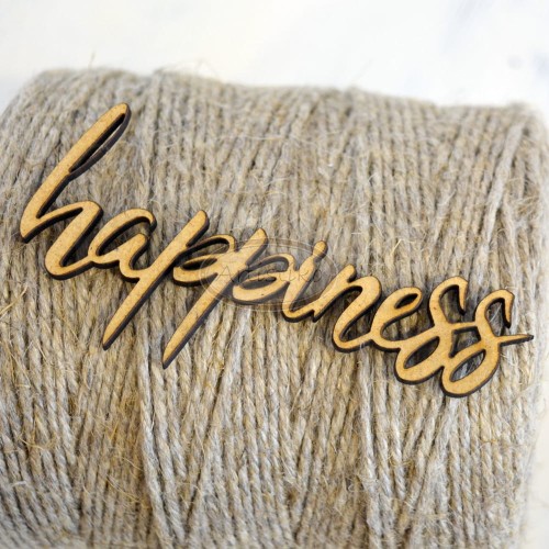 Happiness - napis HDF Artistiko