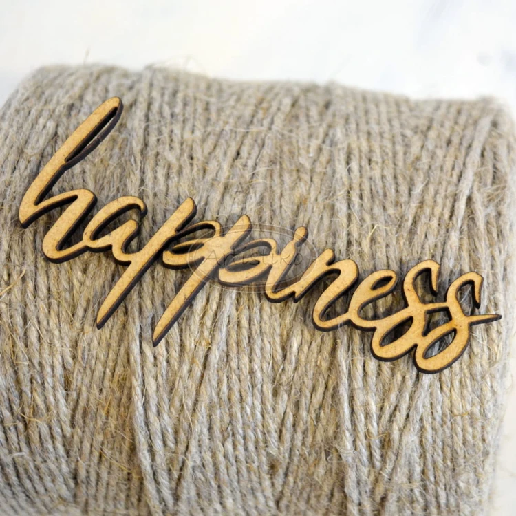 Happiness - napis HDF Artistiko