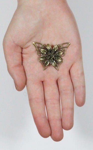 Motyl metalowy brąz