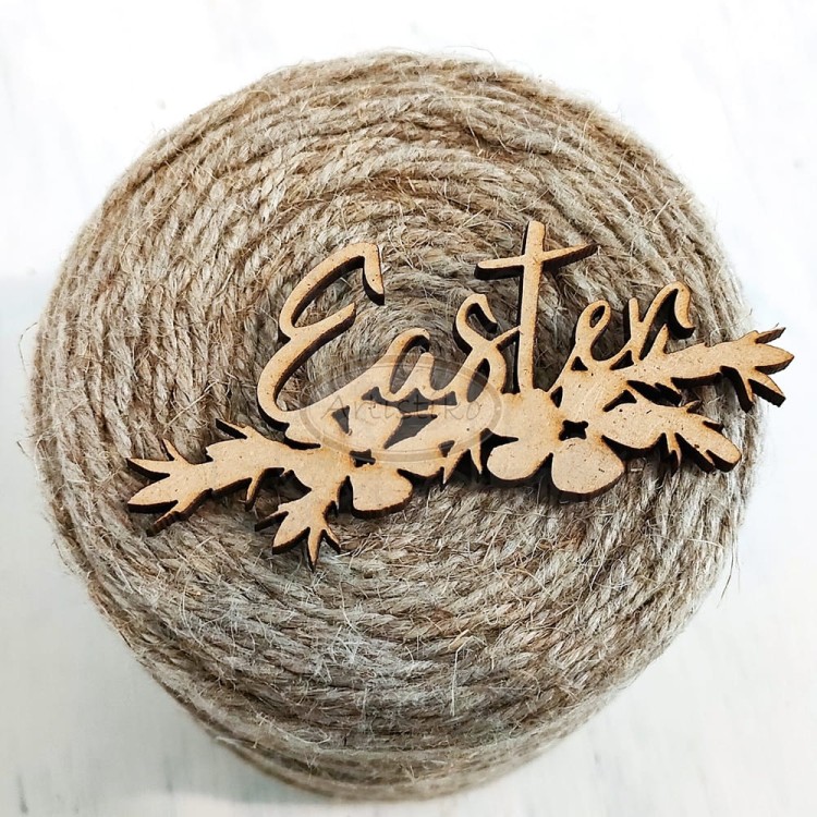 Easter z kwiatami - napis HDF Artistiko