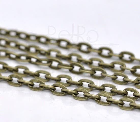 Łańcuszek metalowy 5x3mm - brąz