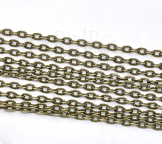 Łańcuszek metalowy 5x3mm - brąz