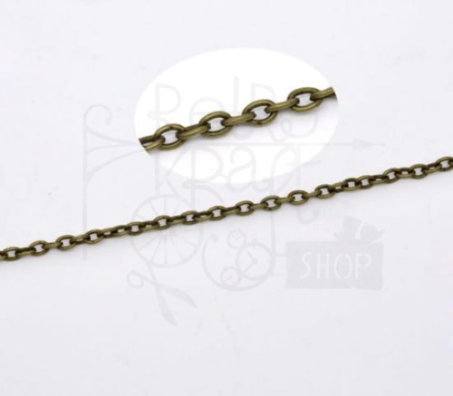 Łańcuszek metalowy 2x3mm - brąz