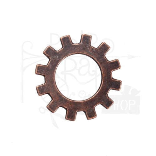 Trybik metalowy zębatka 2,5cm - wzór nr 4  - antyczna miedź