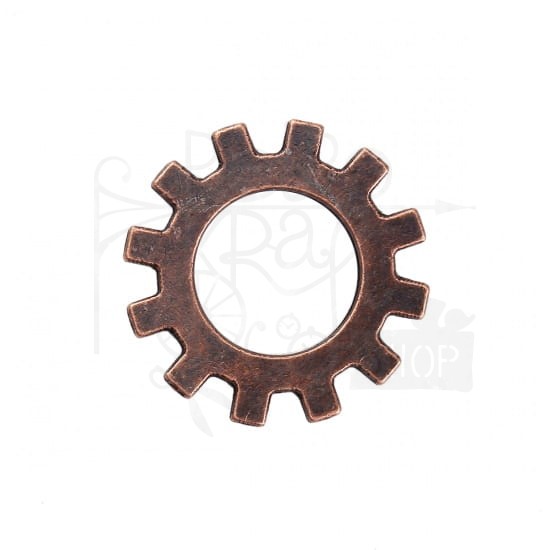 Trybik metalowy zębatka 2,5cm - wzór nr 4  - antyczna miedź