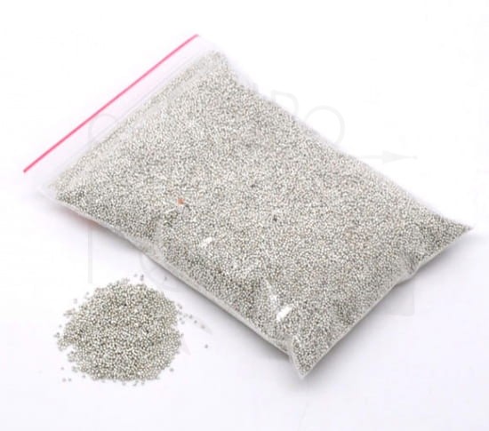 Szklane mikrokulki srebrne 10g
