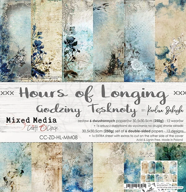 Zestaw papierów 30x30 Hours of Longing CC-ZD-HL-MM08 Craft O'Clock