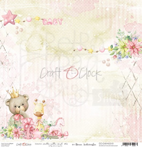 Papier 30x30 Hello Little Girl 01 CC-C43-HLG-01 Craft O'Clock
