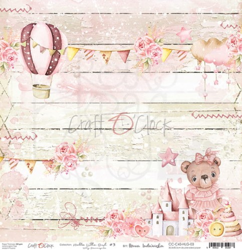 Papier 30x30 Hello Little Girl 03 CC-C43-HLG-03 Craft O'Clock
