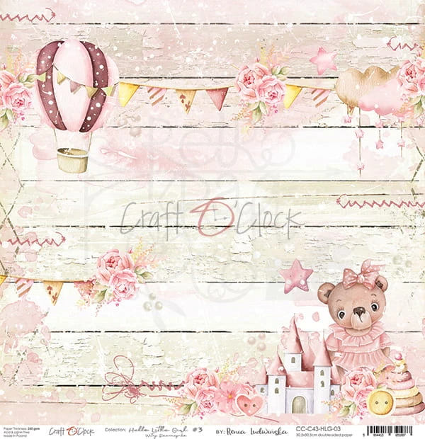 Papier 30x30 Hello Little Girl 03 CC-C43-HLG-03 Craft O'Clock