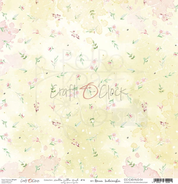 Papier 30x30 Hello Little Girl 04 CC-C43-HLG-04 Craft O'Clock