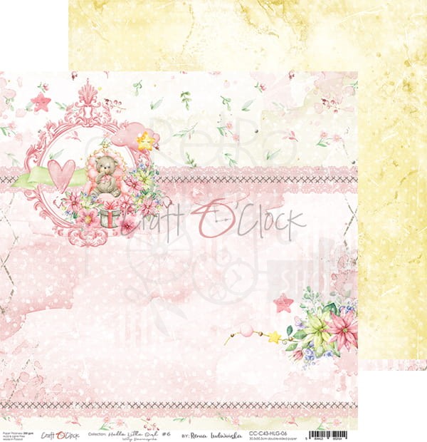 Papier 30x30 Hello Little Girl 06 CC-C43-HLG-06 Craft O'Clock