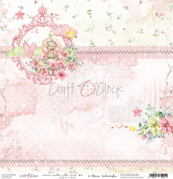 Papier 30x30 Hello Little Girl 06 CC-C43-HLG-06 Craft O'Clock