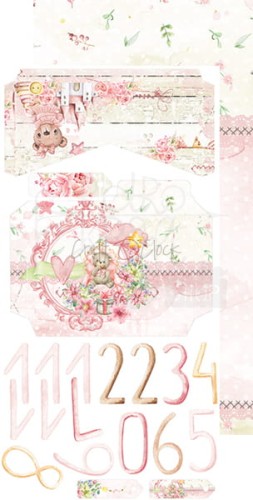 Zestaw dodatków Hello Little Girl - Junk Journal Set CC-C43-HLG-11 Craft O'Clock