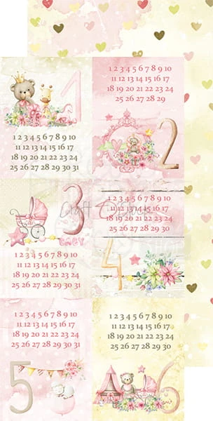 Zestaw dodatków Hello Little Girl - Junk Journal Set CC-C43-HLG-11 Craft O'Clock