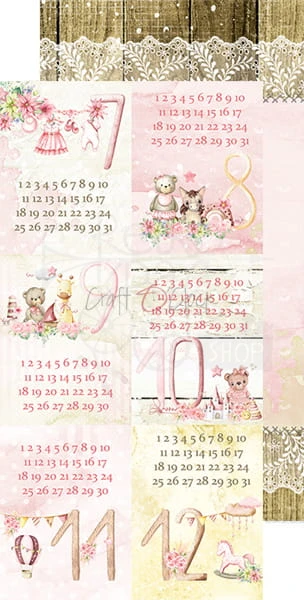 Zestaw dodatków Hello Little Girl - Junk Journal Set CC-C43-HLG-11 Craft O'Clock