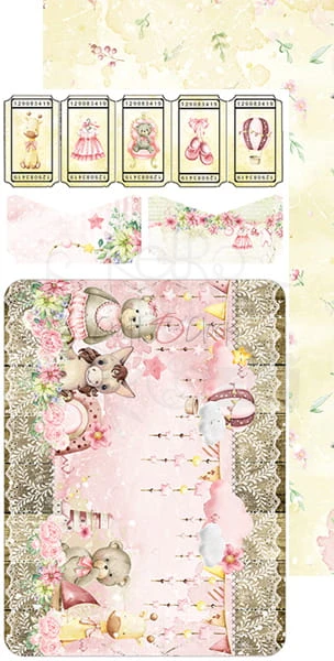 Zestaw dodatków Hello Little Girl - Junk Journal Set CC-C43-HLG-11 Craft O'Clock