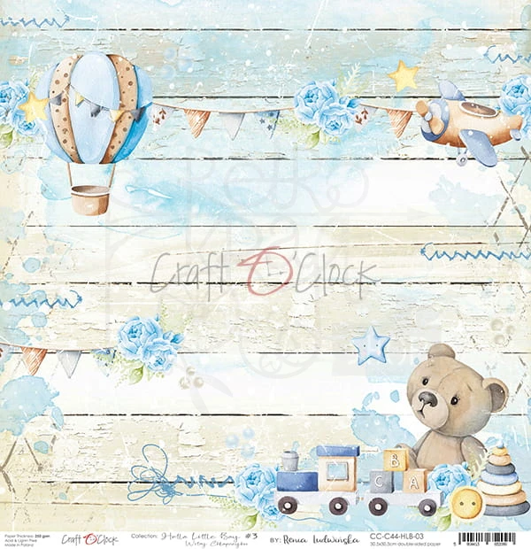 Papier 30x30 Hello Little Boy 03 CC-C44-HLB-03 Craft O'Clock