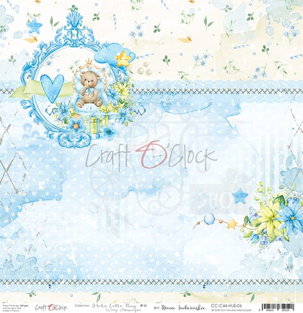 Papier 30x30 Hello Little Boy 06 CC-C44-HLB-06 Craft O'Clock