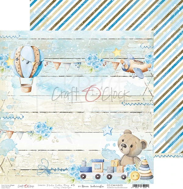 Zestaw papierów 30x30 Hello Little Boy CC-C44-HLB-07 Craft O'Clock
