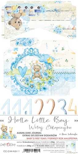 Zestaw dodatków Hello Little Boy - Junk Journal Set CC-C44-HLB-11 Craft O'Clock