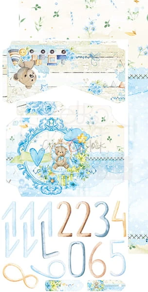 Zestaw dodatków Hello Little Boy - Junk Journal Set CC-C44-HLB-11 Craft O'Clock