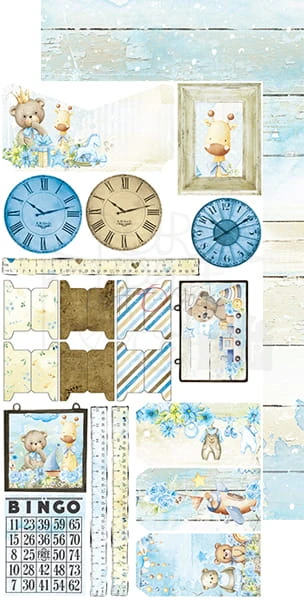 Zestaw dodatków Hello Little Boy - Junk Journal Set CC-C44-HLB-11 Craft O'Clock