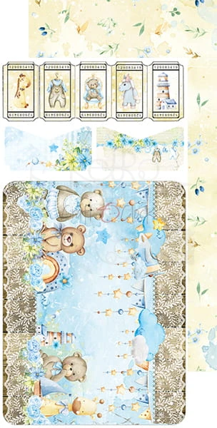 Zestaw dodatków Hello Little Boy - Junk Journal Set CC-C44-HLB-11 Craft O'Clock