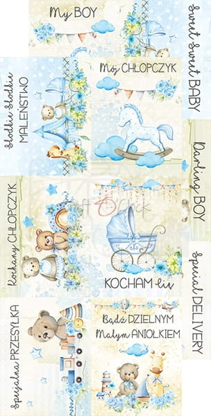 Zestaw dodatków Hello Little Boy - Junk Journal Set CC-C44-HLB-11 Craft O'Clock