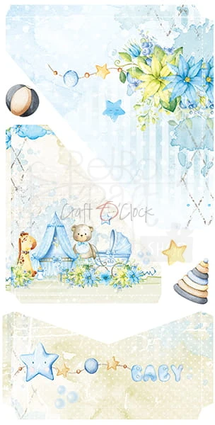 Zestaw dodatków Hello Little Boy - Junk Journal Set CC-C44-HLB-11 Craft O'Clock