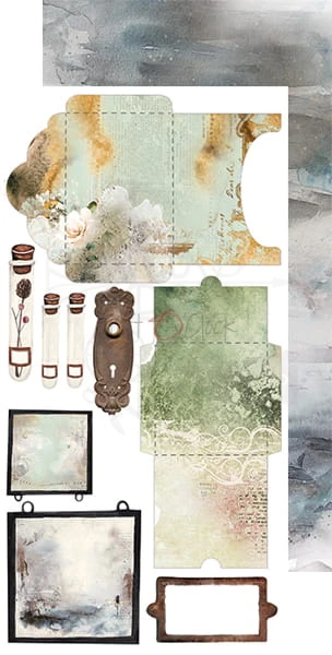 Zestaw dodatków Lost In Time - Junk Journal Set CC-MM15-LT-11 Craft O'Clock