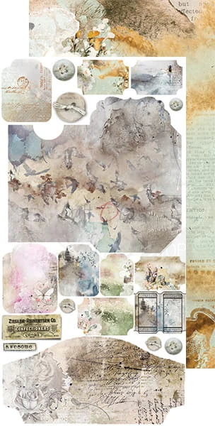 Zestaw dodatków Lost In Time - Junk Journal Set CC-MM15-LT-11 Craft O'Clock