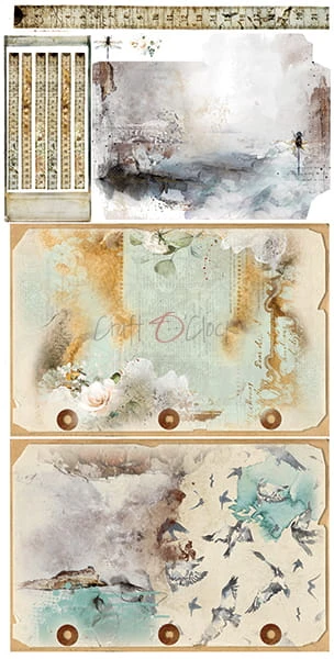 Zestaw dodatków Lost In Time - Junk Journal Set CC-MM15-LT-11 Craft O'Clock