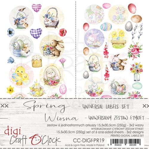 Zestaw etykiet 13 - Sweets - Spring CC-DIGI-PR19 Craft O'Clock