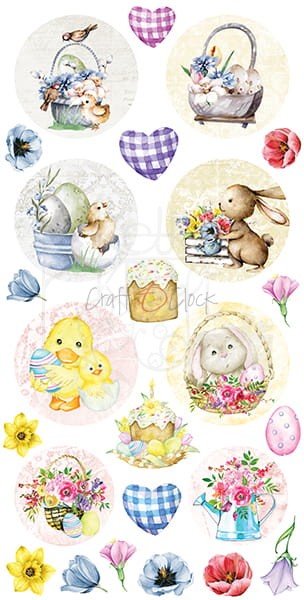 Zestaw etykiet 13 - Sweets - Spring CC-DIGI-PR19 Craft O'Clock