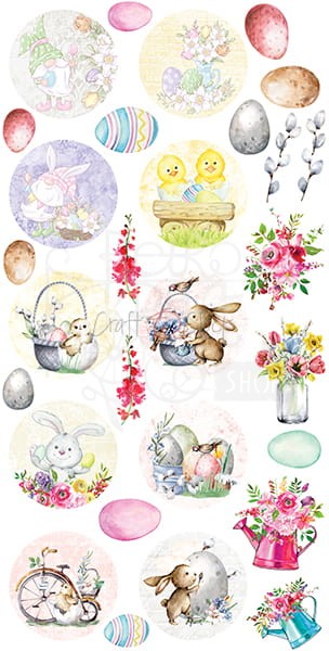 Zestaw etykiet 13 - Sweets - Spring CC-DIGI-PR19 Craft O'Clock